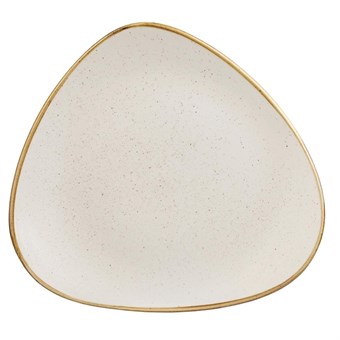 Assiettes triangulaires Churchill Stonecast Barley White 305mm (Lot de 6)