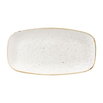 Assiettes oblongues Churchill Stonecast Barley White 189 x 355mm (Lot de 6)