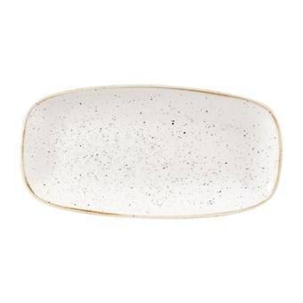 Assiettes oblongues Churchill Stonecast Barley White 153 x 298mm (Lot de 12)