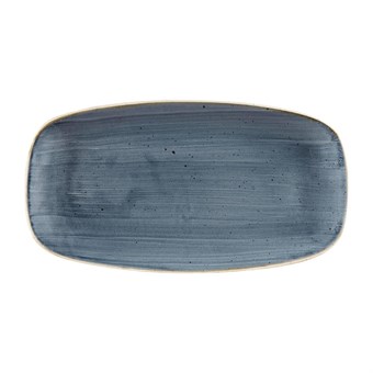 Assiettes oblongues Churchill Stonecast Blueberry 189 x 355mm (Lot de 6)