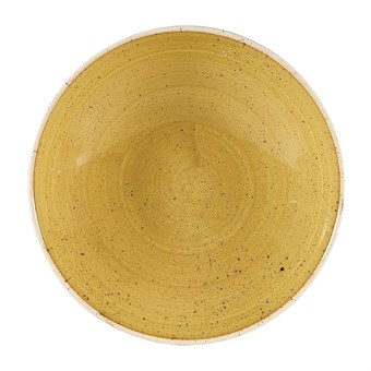 Assiettes coupes rondes Churchill Stonecast Mustard Seed Yellow 182mm (Lot de 12)