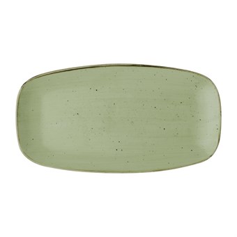 Assiettes oblongues Churchill Stonecast Sage Green 355mm (Lot de 6)