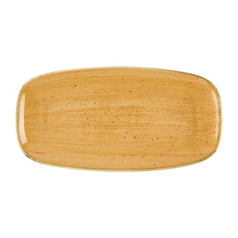 Assiettes oblongues Churchill Stonecast Tangerine Chefs' No. 3 (298 x 153mm) (Lot de 12)