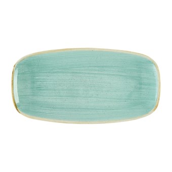 Assiettes oblongues Churchill Stonecast Mint No. 3 (298 x 153mm) (Lot de 12)