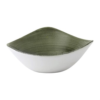 Bols triangulaires Churchill Stonecast Patina Lotus Burnished Green 178mm (Lot de 12)