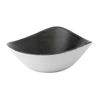 Bols triangulaires Churchill Stonecast Patina Lotus Iron Black 178mm (Lot de 12)