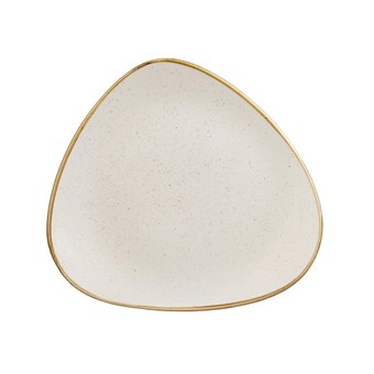 Assiettes triangulaires Churchill  Stonecast Barley White Lotus 192mm (Lot de 12)