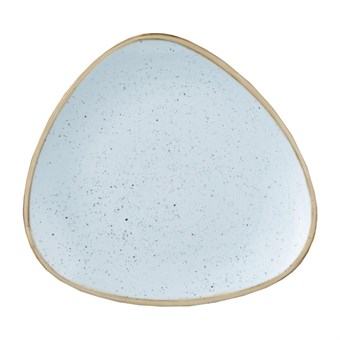 Assiettes triangulaires Churchill Stonecast Duck Egg Lotus 265mm (Lot de 12)
