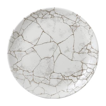 Assiettes rondes Studio Prints Kintsugi Agate Grey 260mm (Lot de 12)