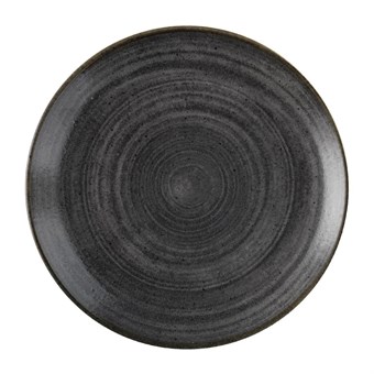 Assiettes rondes Churchill Stonecast Raw Evolve Black 260mm (Lot de 12)