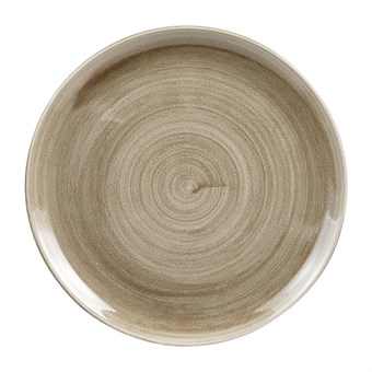 Assiettes rondes Churchill Stonecast Patina Antique Taupe 324mm (Lot de 6)
