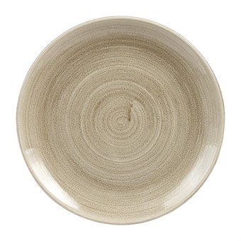 Assiettes rondes Churchill Stonecast Patina Antique Taupe 260mm (Lot de 9)