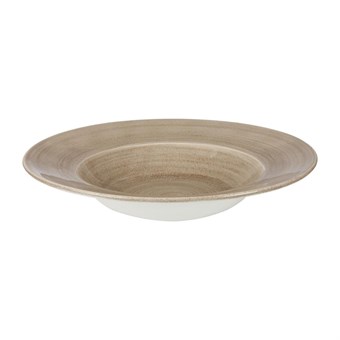 Bols à bord large Churchill Stonecast Patina Antique Taupe 280mm (Lot de 12)