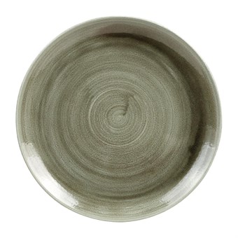 Assiettes rondes Churchill Stonecast Patina Antique Green 260mm (Lot de 12)