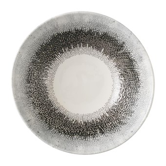 Assiettes creuses rondes Churchill Studio Prints Fusion Black 178mm (Lot de 6)