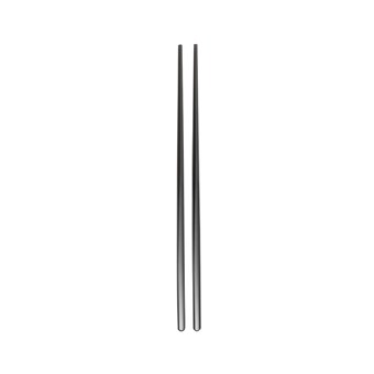 Set de baguettes réutilisables en inox 18/10 PVD Comas noires (lot de 12)
