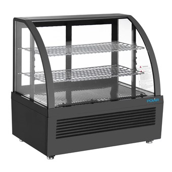 Vitrine réfrigérée de comptoir Polar série C noire 100L