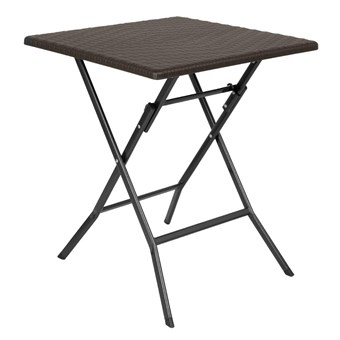 Table pliante carrée marron Bolero 620mm