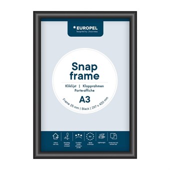 Cadre clipsable Europel A3 25mm noir