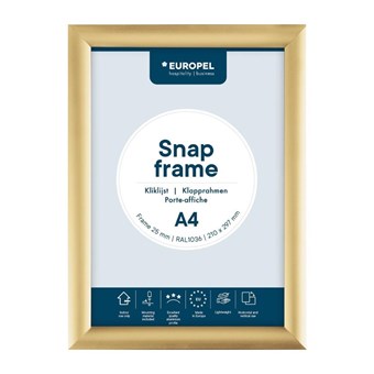Cadre clipsable Europel A4 25mm doré