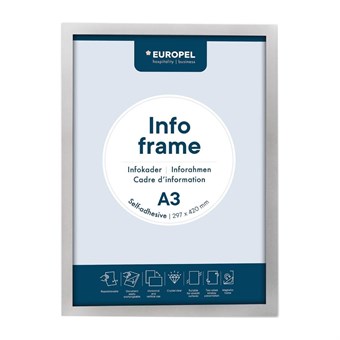 Cadres d'affichage autocollants Europel A3 argent (lot de 2)
