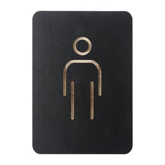 Plaque signalétique noire Europel homme 