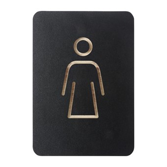 Plaque signalétique noire Europel femme 