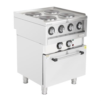 Fourneau électrique 4 feux sur four à convection Buffalo Série 600