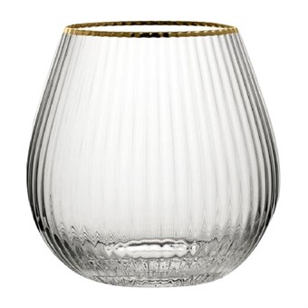 Verres à gin sans pied bord doré Hayworth Utopia 650 ml (lot de 6)