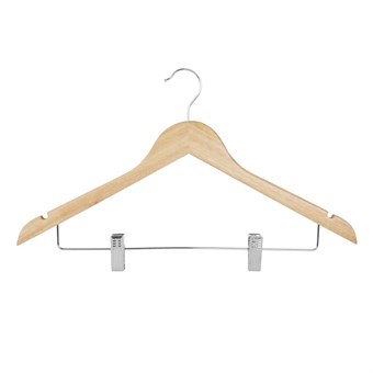Cintres en bois avec pinces pantalon Bolero (lot de 10)