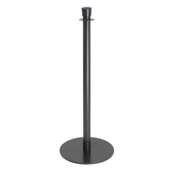 Poteaux d'accueil base plate Bolero noirs (lot de 2)