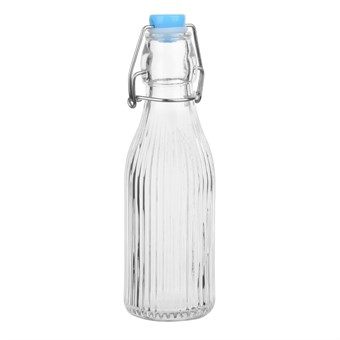 Bouteilles d'eau rainurées à bouchon mécanique Olympia 200ml (lot de 6)