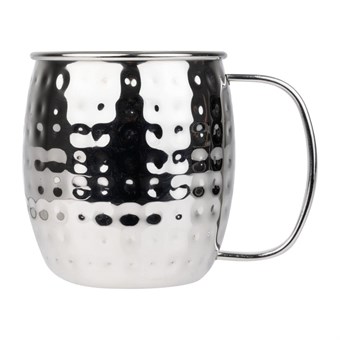 Mugs en acier inoxydable martelé Olympia Barware 440ml 