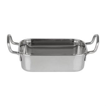 Plat de présentation en inox rectangulaire Olympia 140x90mm