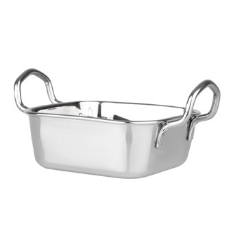 Plat de présentation en inox carré Olympia 115x115mm