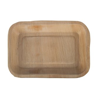 Assiettes creuses rectangulaires en feuilles de palmier Fiesta Compostable 250mm (lot de 100)