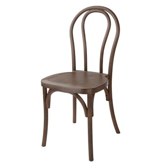 Chaises en résine style bois courbé Bolero Soho noyer (lot de 4)