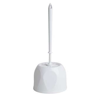 Ensemble brosse WC ronde et support Nisbets Essentials blanc