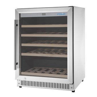 Rafraîchisseur à vin dessous de comptoir en inox Polar Série G 51 bouteilles