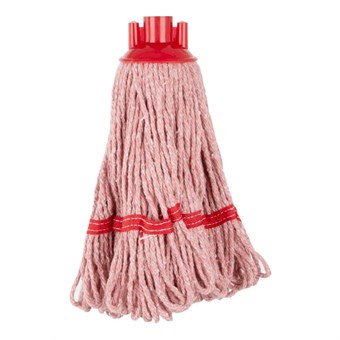 Tête serpillière à franges Jantex bande rouge 200g