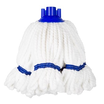 Tête serpillière en microfibre Jantex bande bleue 150g