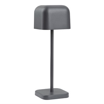 Lampe de table avec abat-jour carré Olympia Lucca grise 200mm