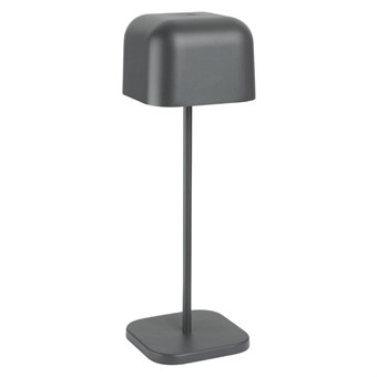 Lampe de table avec abat-jour carré Olympia Lucca grise 300mm
