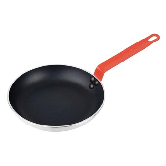 Poêle en aluminium antiadhésive Hygiplas Teflon Platinum Plus avec poignée rouge 24cm
