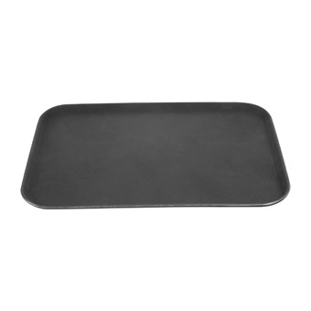 Plateau rectangulaire antidérapant en fibre de verre Olympia Kristallon noir 405x560mm