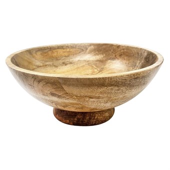 Bol à pied en bois de manguier Olympia 280 mm
