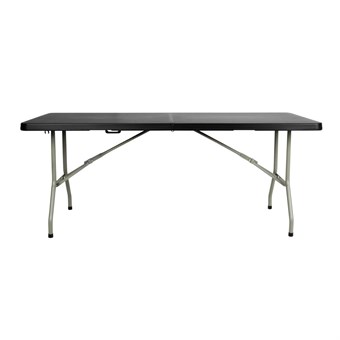 Table pliante rectangulaire Bolero noire 1,8 m 