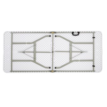 Table pliante rectangulaire Bolero blanche 1,8 m 