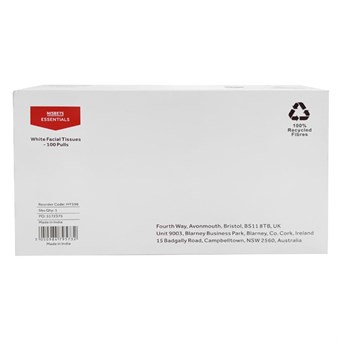 Boîtes d'essuie-mains blancs 1 pli Nisbets Essentials 100 feuilles (lot de 36)
