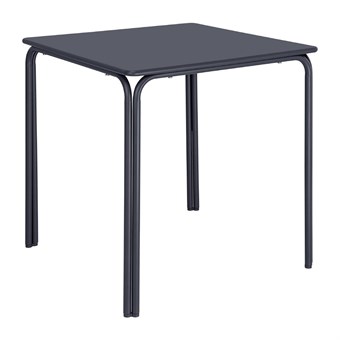 Table carrée en acier Bolero Adeline 700mm bleu ardoise